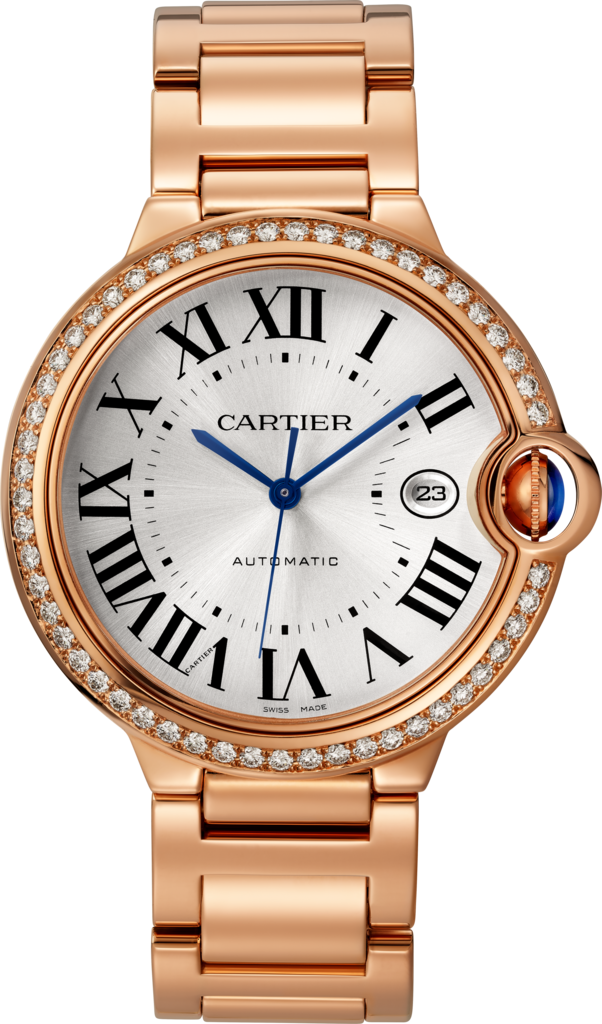 Ballon Bleu de Cartier 腕錶42毫米，自動上鏈機械機芯，18K玫瑰金，鑽石