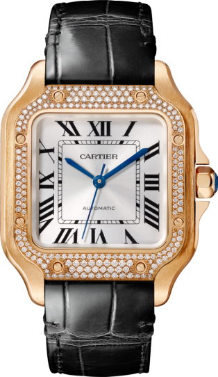 Cartier Santos Two Tone White Dial Steel/Yellow Gold Bracelet 29MM 2961