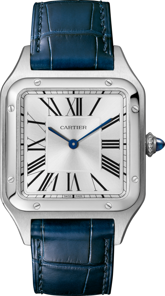 Santos-Dumont 腕錶大型款，石英機芯，精鋼，皮革