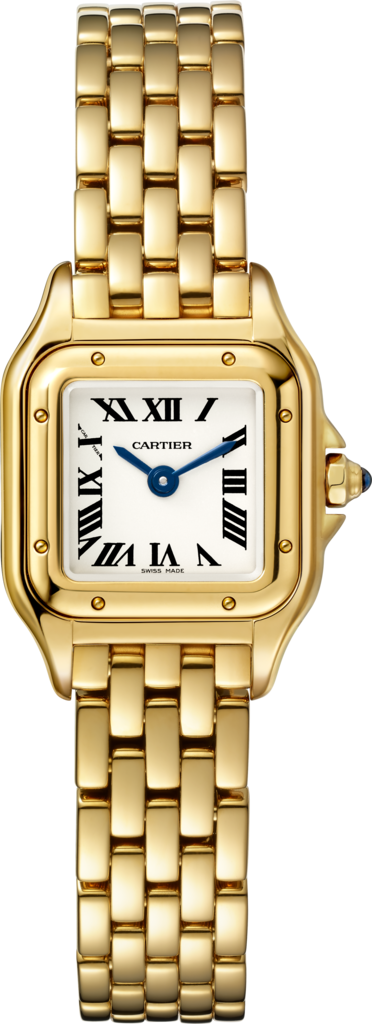 Panthère de Cartier 腕錶迷你款，石英機芯，18K黃金