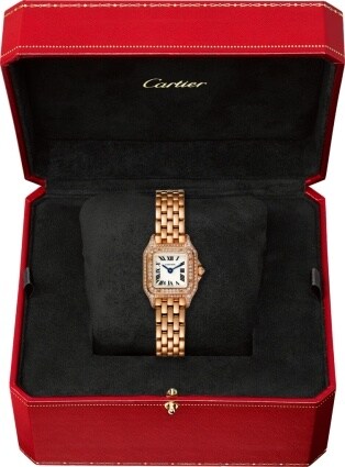 cartier panthere rose gold watch