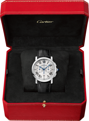 Rotonde de Cartier 計時碼錶 40毫米，自動上鏈機械機芯，精鋼，皮革