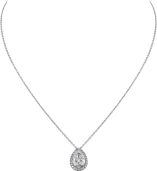 cartier silver diamond necklace
