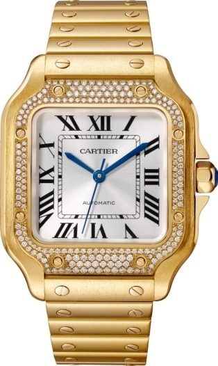 cartier watches for womens yellow gold