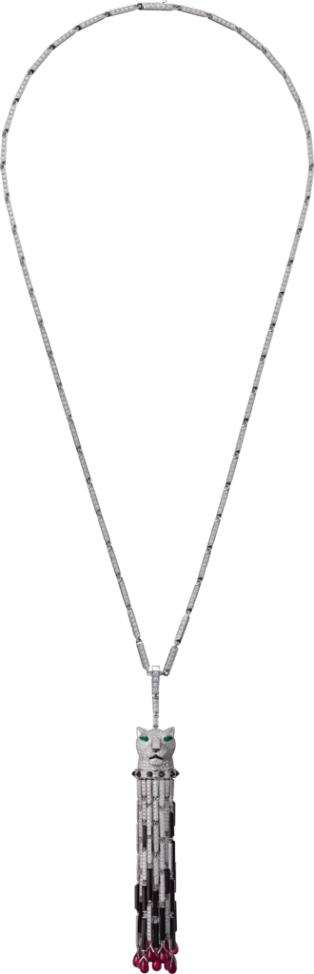 Panthère de Cartier necklace White gold, ruby, emeralds, onyx, diamonds