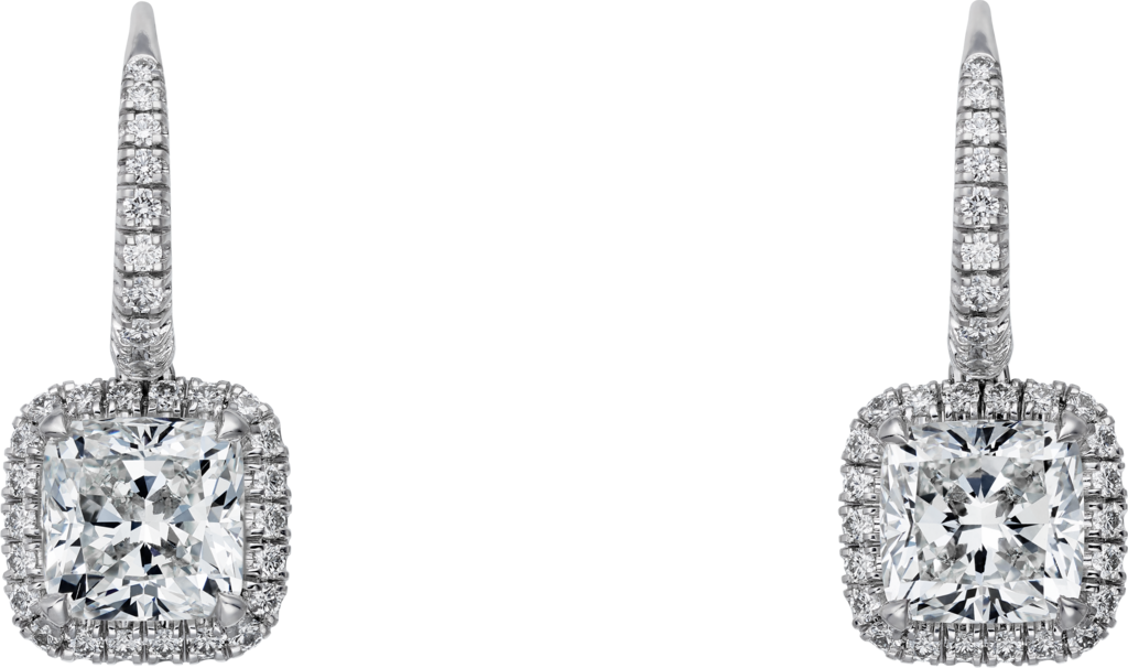 Cartier Destinée 耳環鉑金，鑽石