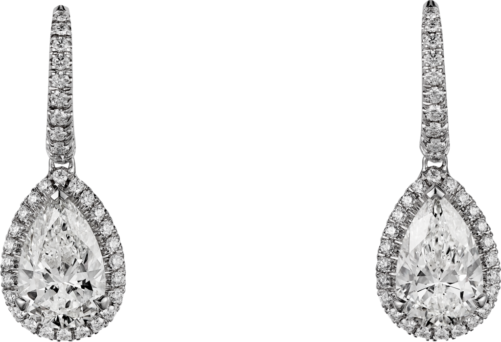 Cartier Destinée 耳環鉑金，鑽石