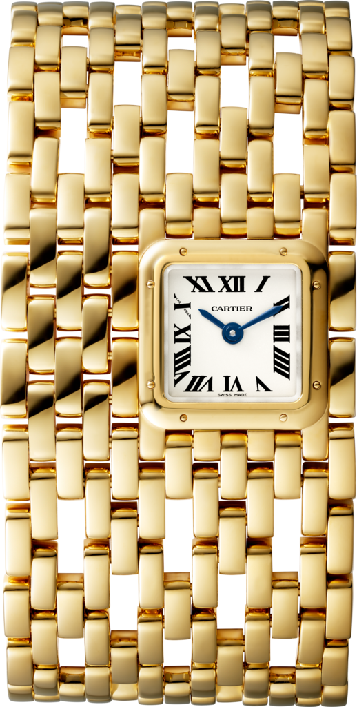 Panthère de Cartier 腕錶手鐲腕錶，石英機芯，18K黃金