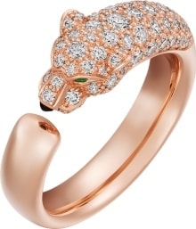 cartier ring rose gold diamond