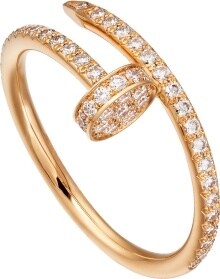 cartier ring rose gold diamond