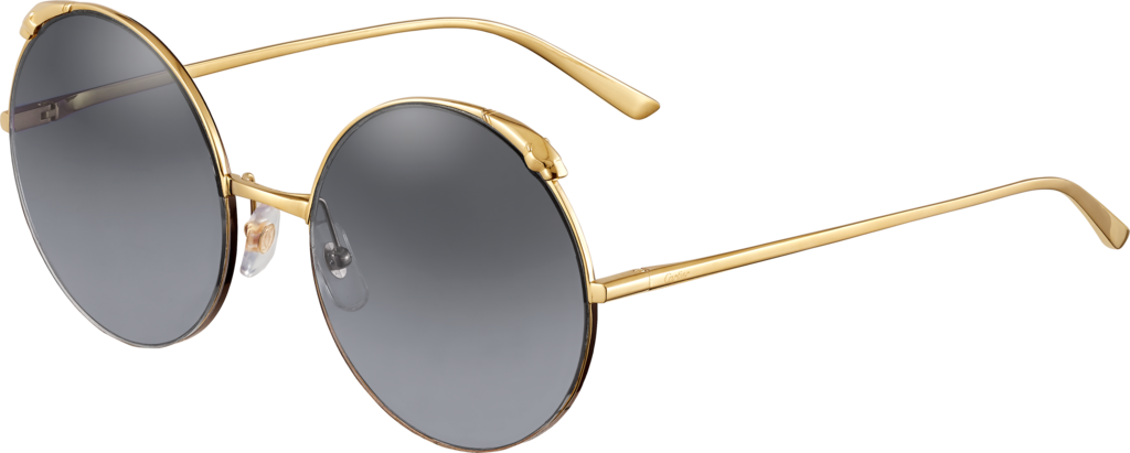 Panthère de Cartier sunglassesChampagne golden-finish metal, graduated grey lenses