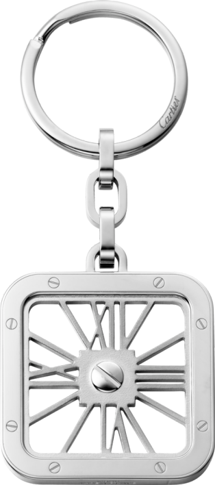 Santos de Cartier 鑰匙圈 鍍鈀飾面