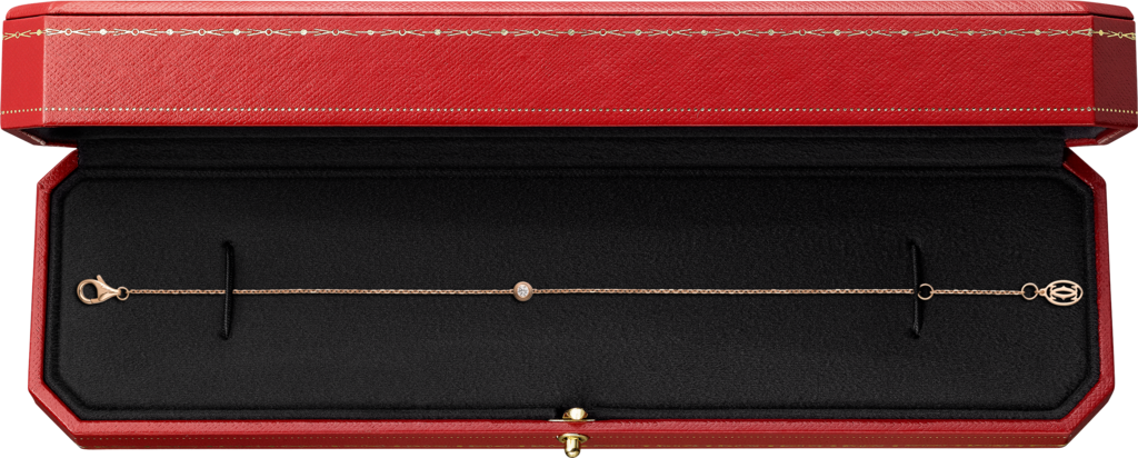 Cartier d'Amour 手鐲，超小型款18K玫瑰金，鑽石