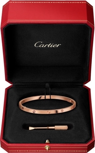 cartier love bracelet rose gold diamonds
