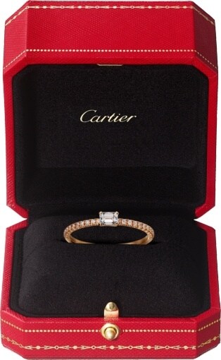 cartier ring rose gold diamond