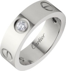 cartier love ring white gold vs platinum