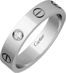 cartier white gold band