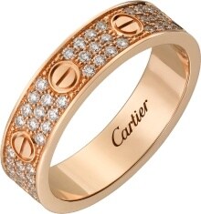 cartier gold band with diamond