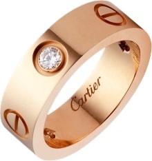 cartier three gold ring