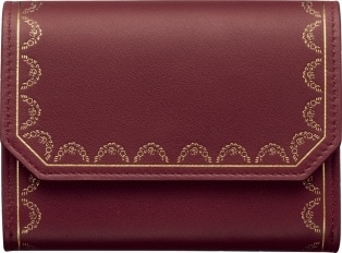 cartier wallet burgundy