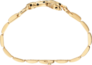 Panthère de Cartier 手鐲 18K黃金，亮漆，鑽石，沙弗萊石榴石，縞瑪瑙