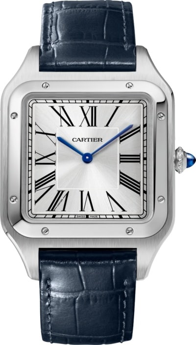 Cartier W7100044 Calibre de Cartier Chronograph in Rose Gold - on Black Crocodile Leather Strap with Silver DialCartier Ballon Bleu 42mm 2017 box and papers bracelet W69012Z4