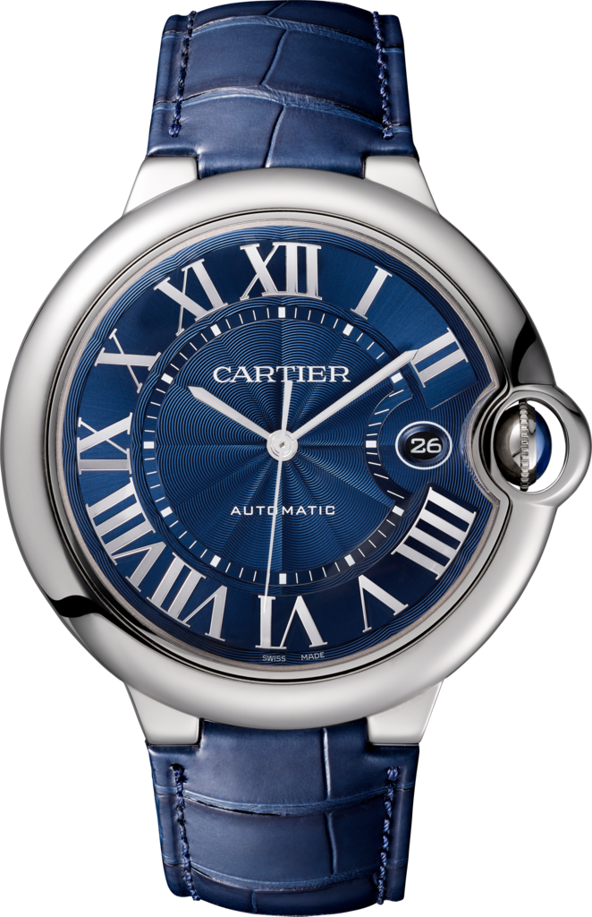 Ballon Bleu de Cartier 腕錶42毫米，精鋼，皮革