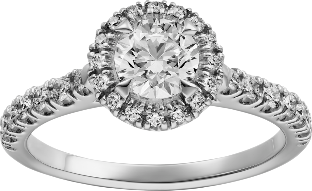 Cartier Destinée 單鑽戒指鉑金，鑽石