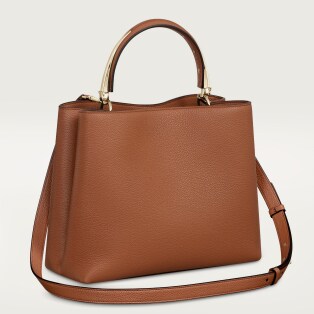 手袋，中型款，Panthère Double de Cartier 焦糖色粒面小牛皮