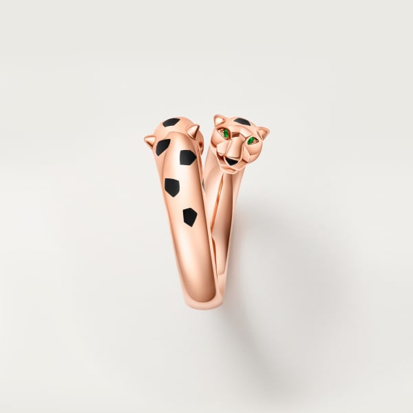 Panthère de Cartier ring Rose gold, tsavorite garnets, onyx