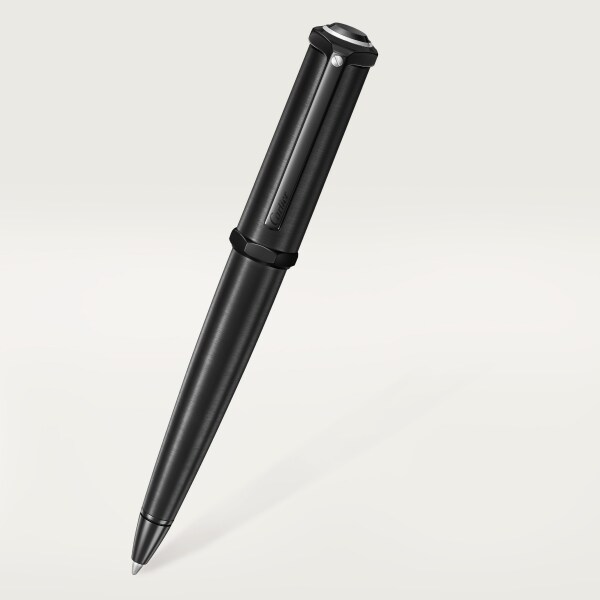 Santos-Dumont de Cartier pen Metal and black ADLC, palladium finish