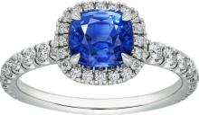 Cartier Destinée Solitaire 彩色寶石戒指 鉑金，藍寶石，鑽石