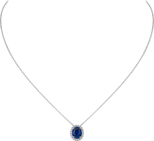 Cartier Destinée 彩色寶石項鏈 鉑金，藍寶石，鑽石