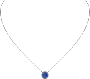 Cartier Destinée 彩色寶石項鏈 18K白色黃金，藍寶石，鑽石