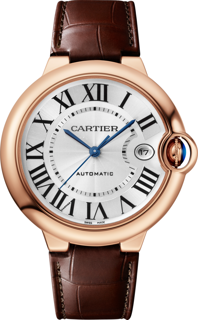 Ballon Bleu de Cartier 腕錶40毫米，自動上鏈機械機芯，18K玫瑰金，皮革
