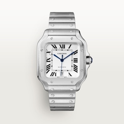 Cartier Santos 18K Rose Gold & Diamonds Medium Model Watch WJSA0007