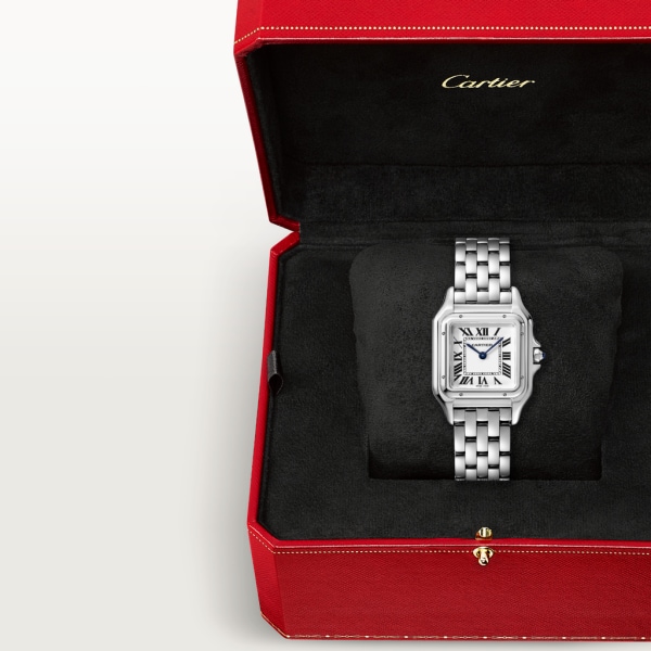 Panthère de Cartier 腕錶 中型款，石英機芯，精鋼