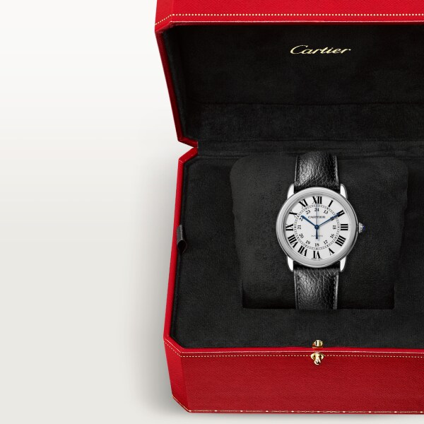 Ronde Solo de Cartier 腕錶 36毫米，自動上鏈機械機芯，精鋼，皮革