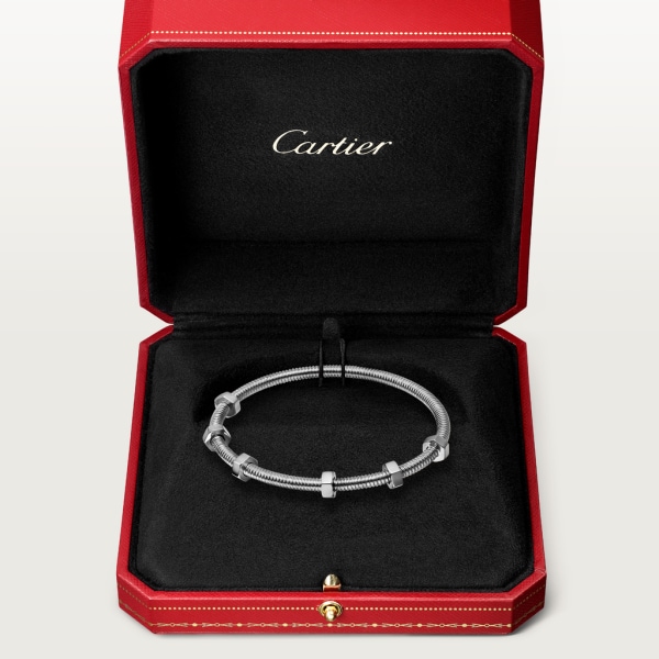 Ecrou de Cartier 手鐲 鍍銠飾面18K白色黃金