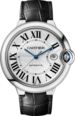 Ballon Bleu de Cartier 腕錶 42毫米，自動上鏈機械機芯，精鋼，皮革