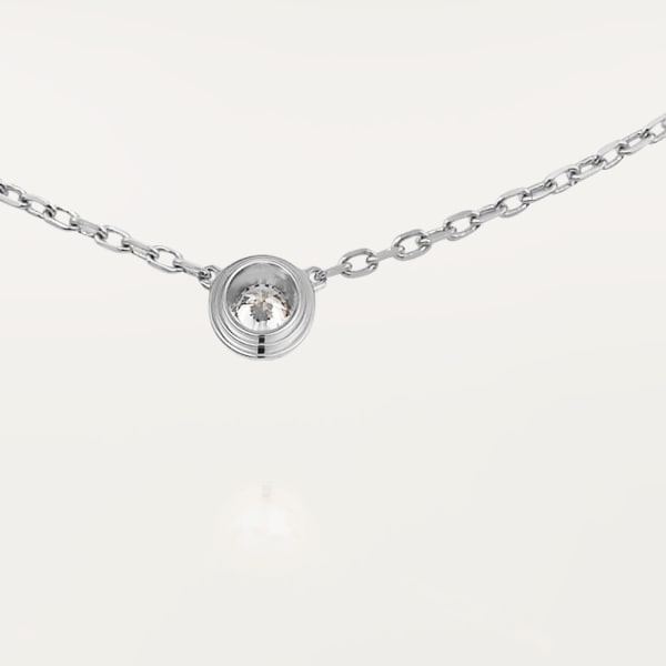 Cartier d'Amour 項鏈，小型款 18K白色黃金，鑽石
