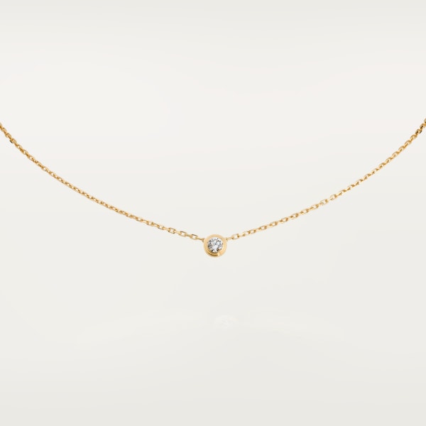 Cartier d'Amour 項鏈，大型款 18K黃金，鑽石