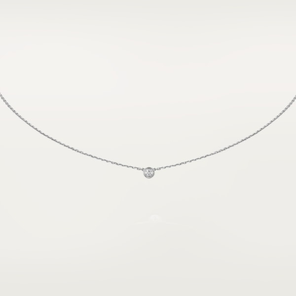 Cartier d'Amour 項鏈，超小型款 18K白色黃金，鑽石