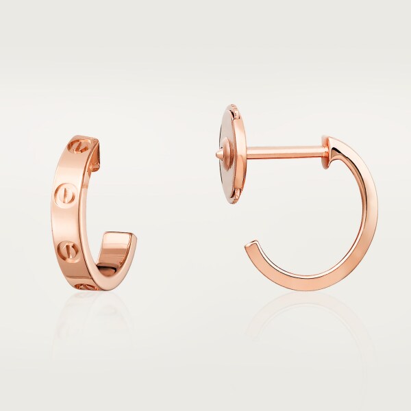 Crb Love Earrings Rose Gold Cartier