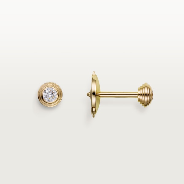 Cartier d'Amour 耳環，超小型款 18K黃金，鑽石