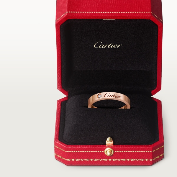 C de Cartier 結婚戒指 18K玫瑰金，鑽石