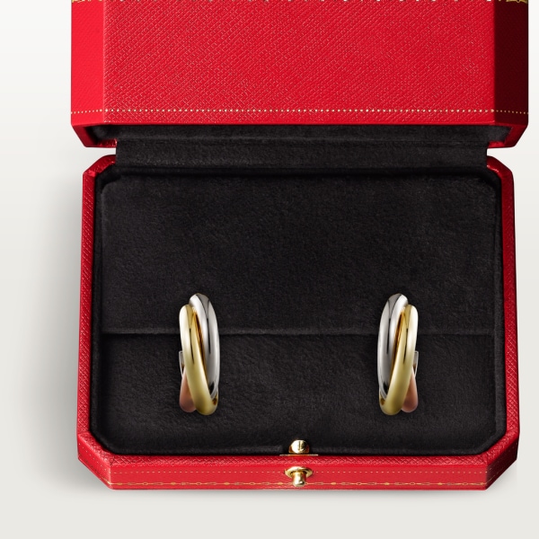 Trinity 耳環 18K白色黃金，18K黃金，18K玫瑰金