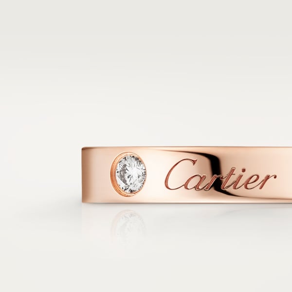 C de Cartier 結婚戒指 18K玫瑰金，鑽石