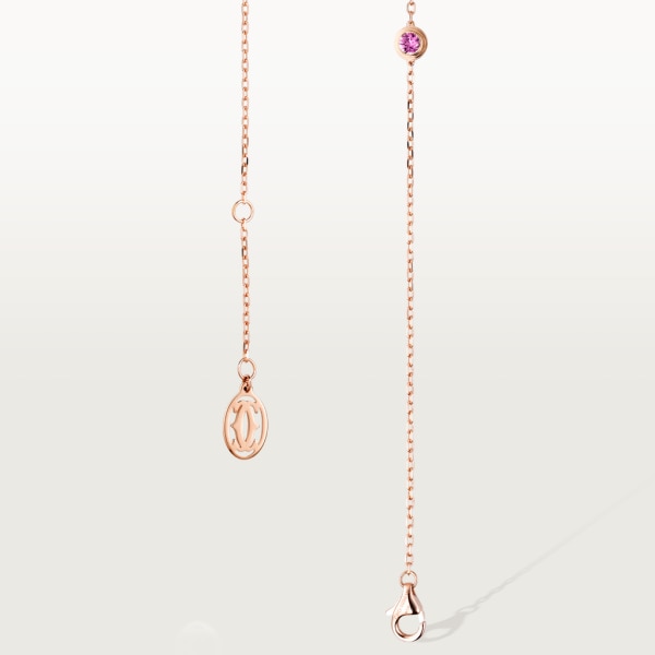Cartier d'Amour 手鐲 18K玫瑰金，粉紅色藍寶石