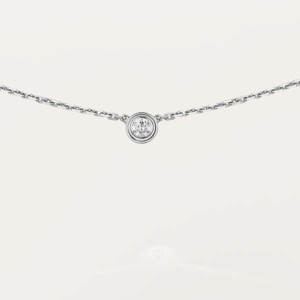 Cartier d'Amour 項鏈，超小型款 18K白色黃金，鑽石